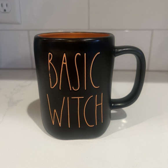 Rae Dunn Other - Rae Dunn Halloween‎ Mug BASIC WITCH BLACK / ORANGE Witchy Collector Coffee Cup